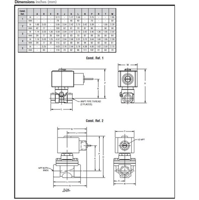 8262H208 E 24VDC ASCO BRASS SOLENOID VALVE<BR>8262 SERIES 2/2 NC SPR RTN 24VDC 1/4" NPT