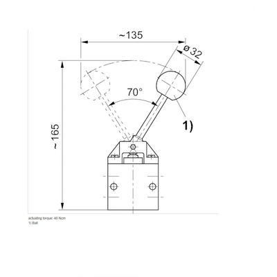 0820401005 NUMATICS/AVENTICS MECHANICAL VALVE<BR>AP SERIES 4/2 SPR RTN 1/4" G (HAND LEVER)