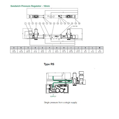 I51RS100J000000 NUMATICS/AVENTICS SANDWICH REGULATOR<BR>ISO 18MM SERIES SGL PR 10-130PSI