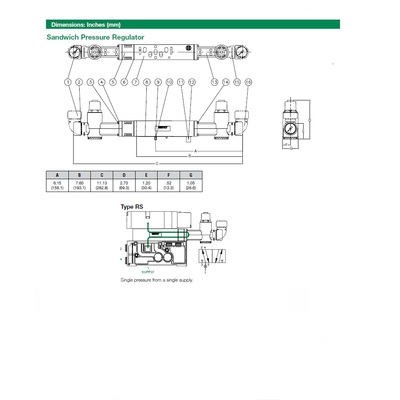 I62RS100J000000 NUMATICS/AVENTICS SANDWICH REGULATOR<BR>ISO 26MM SERIES SGL PR 10-130PSI