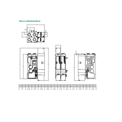 I63BA4Z5MG00061 NUMATICS/AVENTICS SOL-PILOT VALVE/MANIFOLD<BR>ISO 26MM SERIES 4/2 SPR RTN 24VDC 3/8" G, SZB, SC