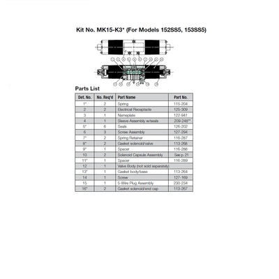 115-204 NUMATICS/AVENTICS VALVE PART<BR>MK15 SERIES INTERNAL SPRING