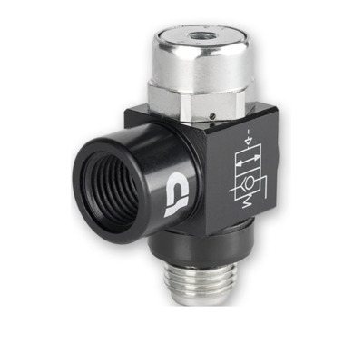 POC12 FLOTRONICS PO CHECK VALVE<BR>1/2" NPT MALE/FEMALE 10/32" UNF PILOT PORT