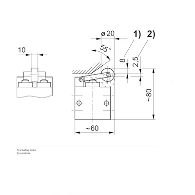 0820401013 NUMATICS/AVENTICS MECHANICAL VALVE<BR>AP SERIES 4/2 SPR RTN 1/4" NPT (ROLLER LEVER)