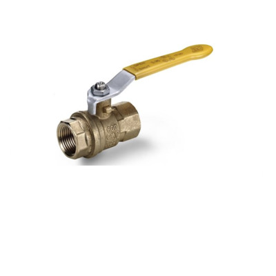 S95C41 RUB BRASS BALL VALVE<BR>3/8" NPT FEMALE, LOCK LEVER HANDLE, 450PSI