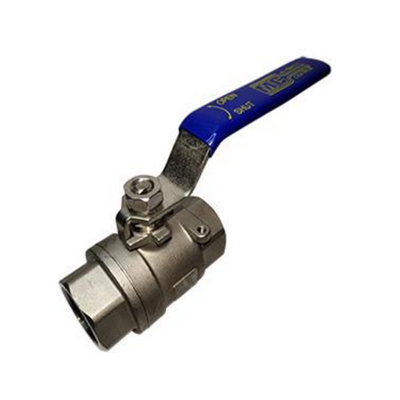 MIDWEST STAINLESS STEEL BALL VALVE&lt;BR&gt;1&quot; NPT FEMALE, LEVER HANDLE, 1000PSI