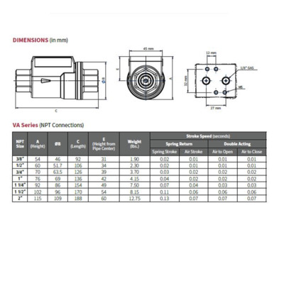 200VADEE ASSURED VALVE<BR>VAC SERIES 2/2 NO DBL 2" NPT, EPDM